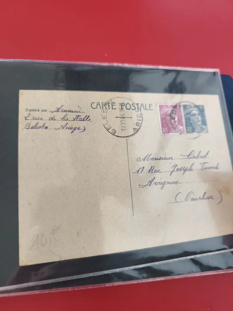 Ancienne enveloppe oblitérée philatélie France, carte postale timbres RF
