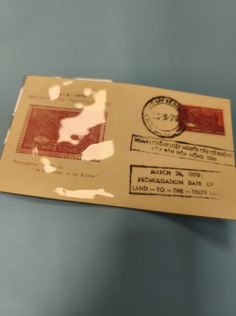 Ancienne enveloppe FDC timbres Vietnam 1970, cachet 1er jour, philatélie