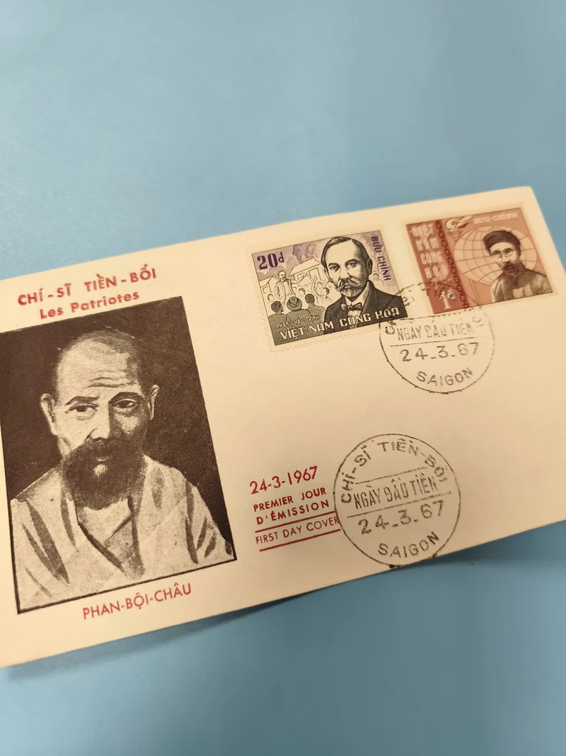 Ancienne enveloppe FDC Vietnam 1967 patriotes timbres premiers jour Saigon