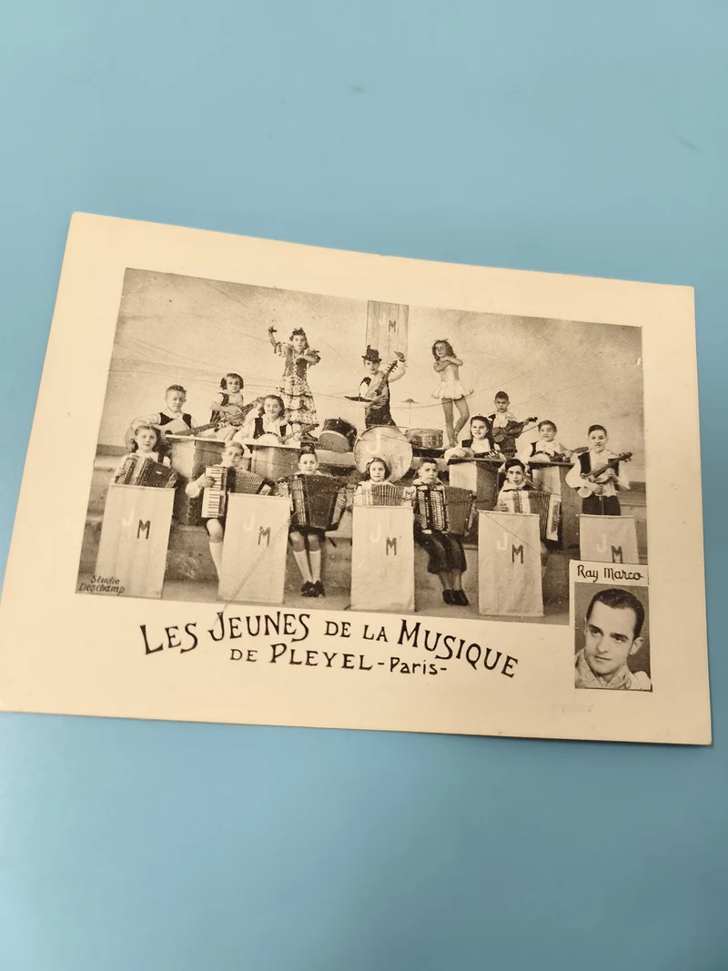 Ancienne photo Les Jeunes de la Musique de Pleyel Paris orchestre enfants
