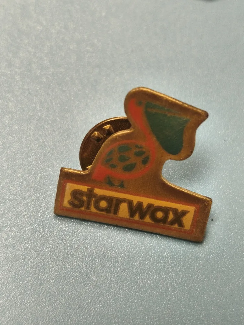 Vintage pin's publicitaire Starwax oiseau, badge ancien collection (Ref 4)