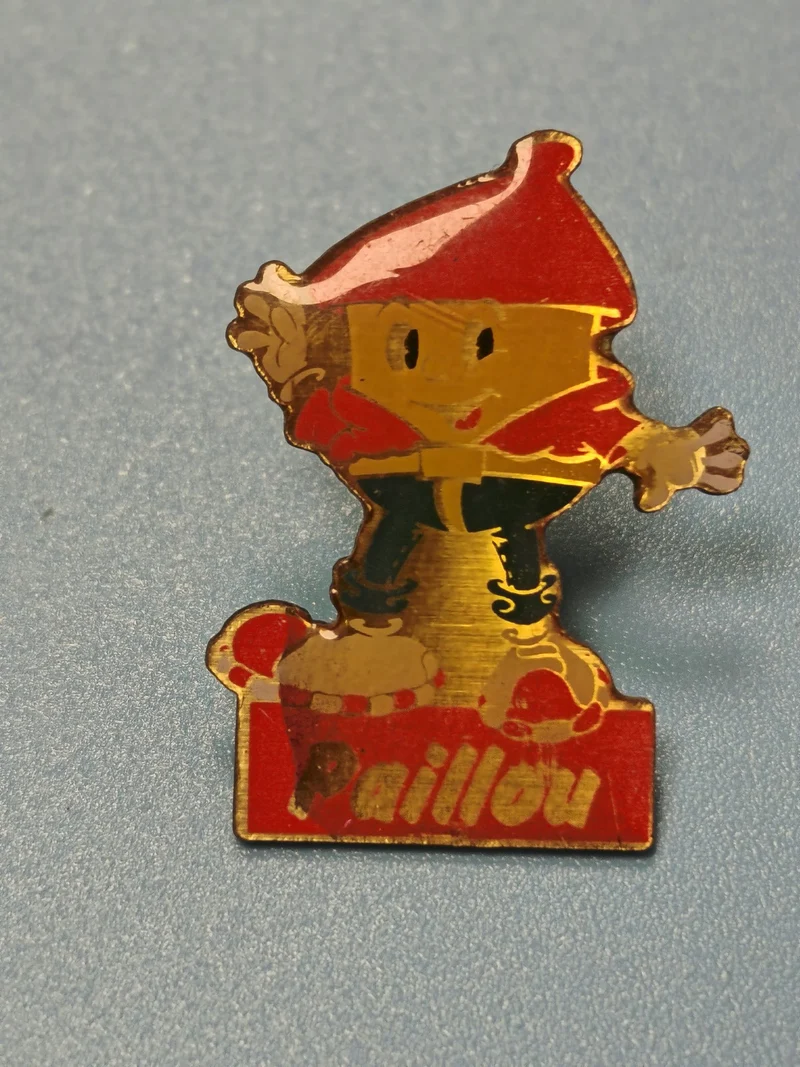 Pin's vintage Paillou personnage coloré rouge jaune collection (Ref 4)