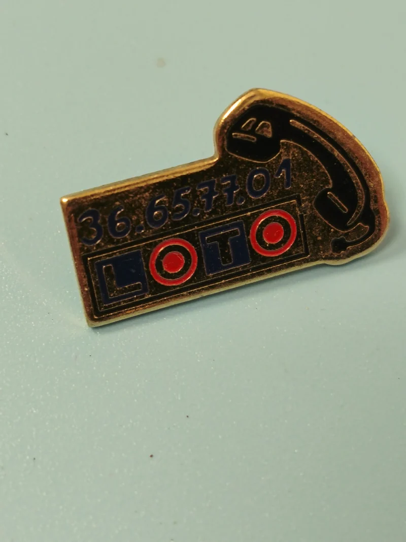 Vintage pin's LOTO téléphone ancien - collection rétro France (Ref 4)