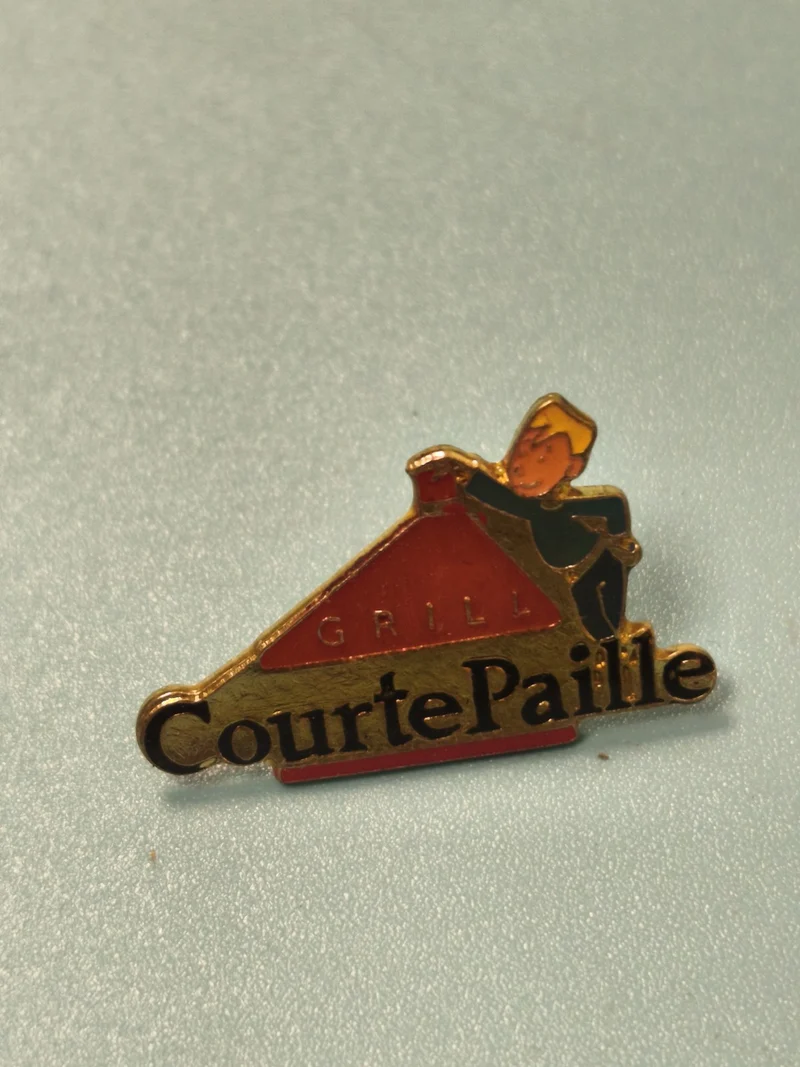 Vintage pin's Courtepaille grill ancien logo, collection restauration (Ref 4)