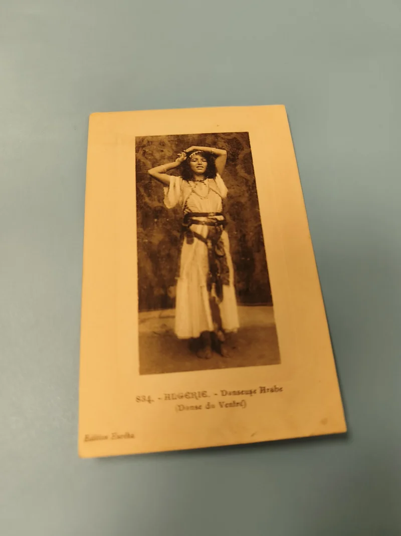 Ancienne carte postale animée Algérie danseuse orientale Edition Eureka vintage