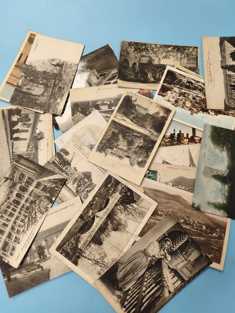Lot cartes postales anciennes CPA vintage paysages monuments France divers