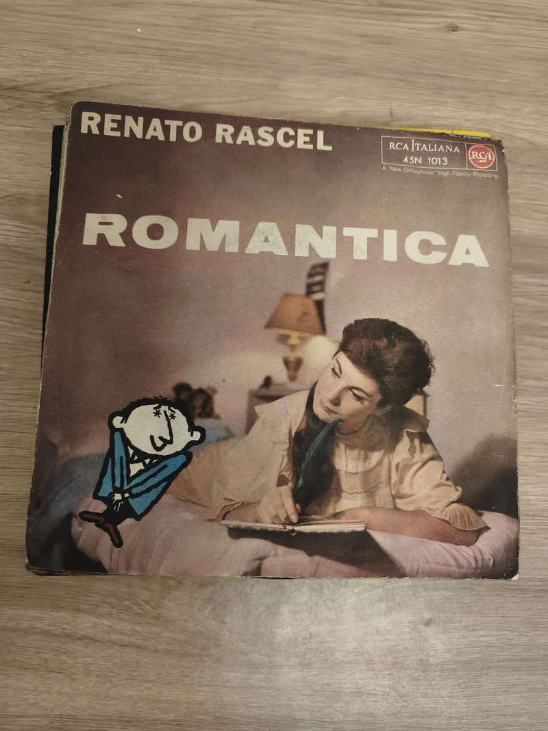 Vinyle 45 tours Renato Rascel Romantica RCA Italiana pochette illustrée