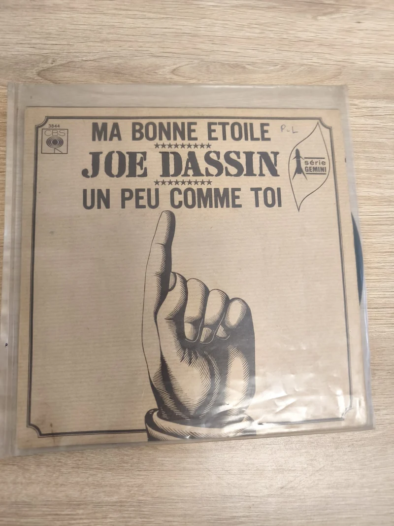 Vinyle 45 tours Joe Dassin Ma Bonne Étoile Un Peu Comme Toi pochette illustrée