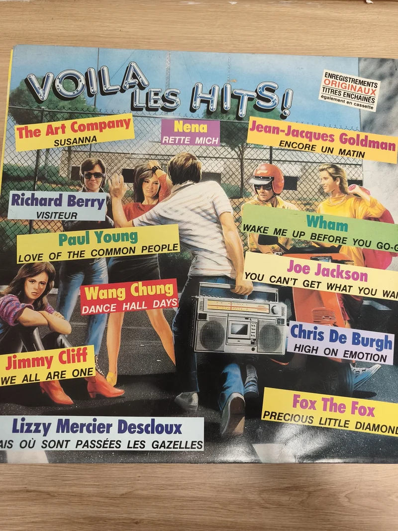 Vinyle 33T VOILA LES HITS avec Wham, Nena, Jean-Jacques Goldman, Paul Young