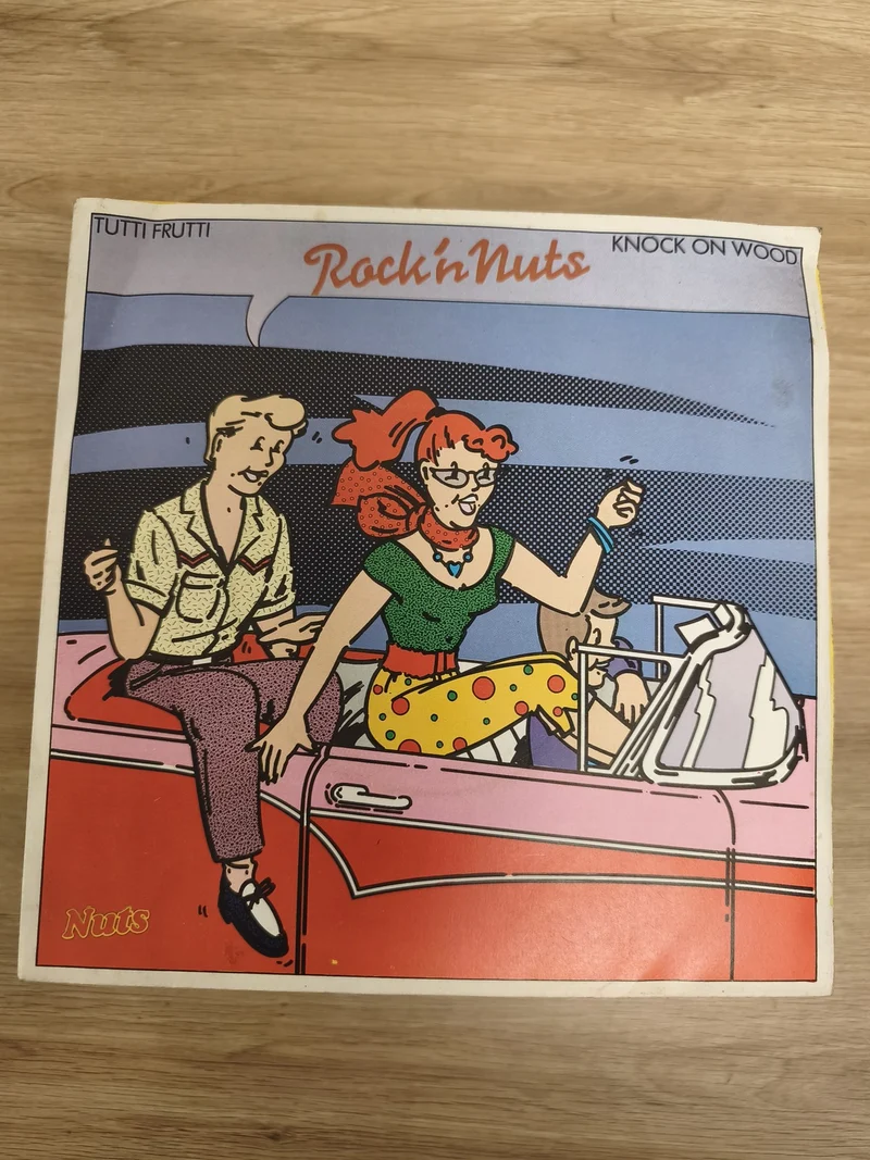 Vinyle 45T Rock'n Nuts Tutti Frutti Knock On Wood pochette BD couleur (Ref 3)