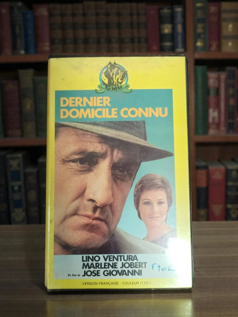 Cassette VHS Dernier Domicile Connu Lino Ventura rétro vintage film vidéo