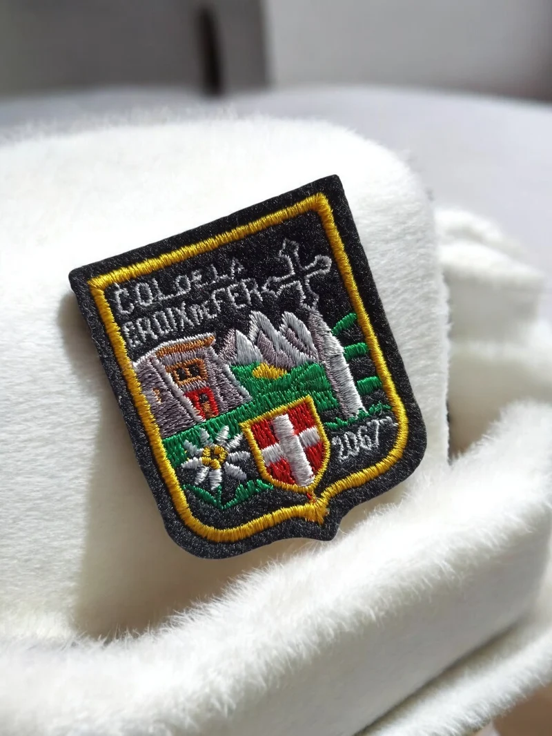 Patch brodé Col de la Croix de Fer 2007 écusson montagne vintage ancien