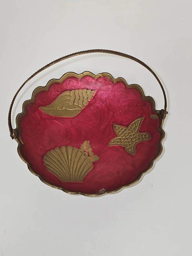 Petit vide-poches émaillé Ancienne vintage rétro décoratif ancien collection