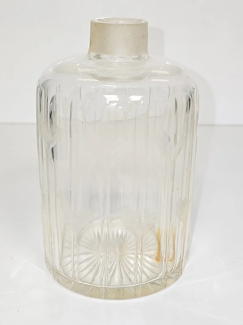 Grande bouteille de parfum rétro vide ancien flacon déco collection vintage