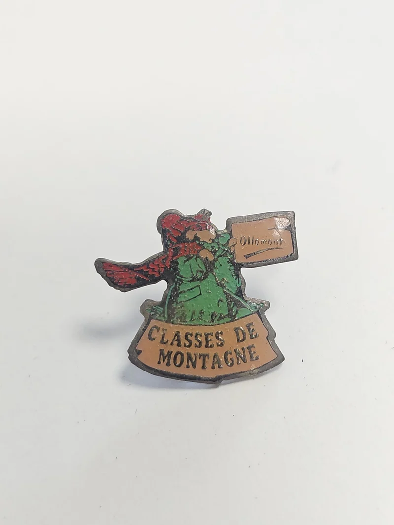 Pin's rétro ancien classe de montagne école ? badge collection vintage années 80
