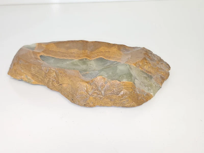 Grand cendrier vintage en onyx signé Ancienne, objet ancien déco collection
