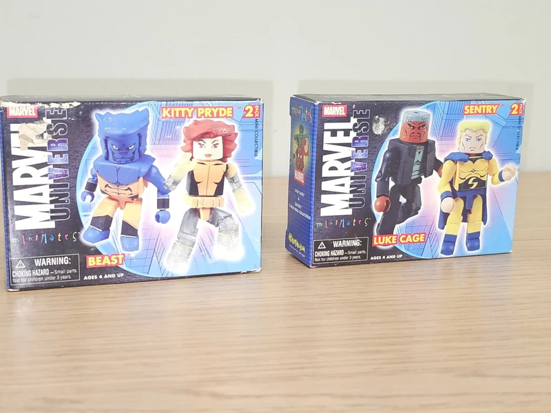 Figurines miniMates X-Men set 13 Cyclope Emma Frost Kitty Pryde Beast Marvel lot