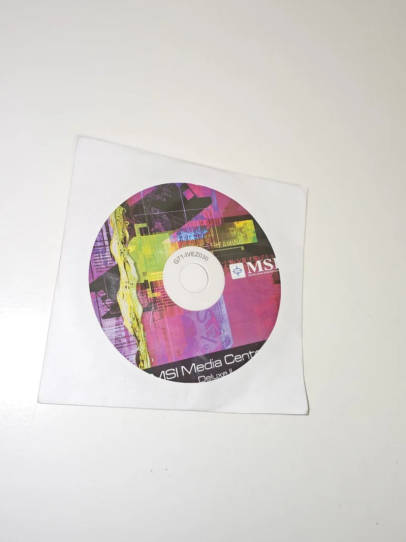 CD d'installation MSI Media Center Deluxe II pour pilotes et logiciels d'origine