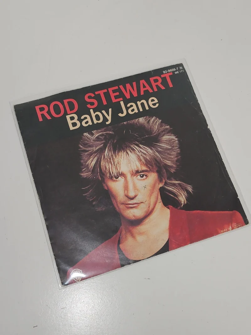 Vintage 45 tours ancien disque vinyle Rod Stewart collection rétro pop rock