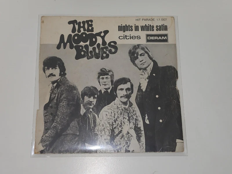 Vinyle 45 tours ancien The Moody Blues rétro, vintage disque single collection
