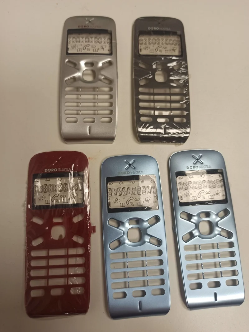 Lot coques rétro pour téléphone sans fil Doro ancien, accessoires vintage origin
