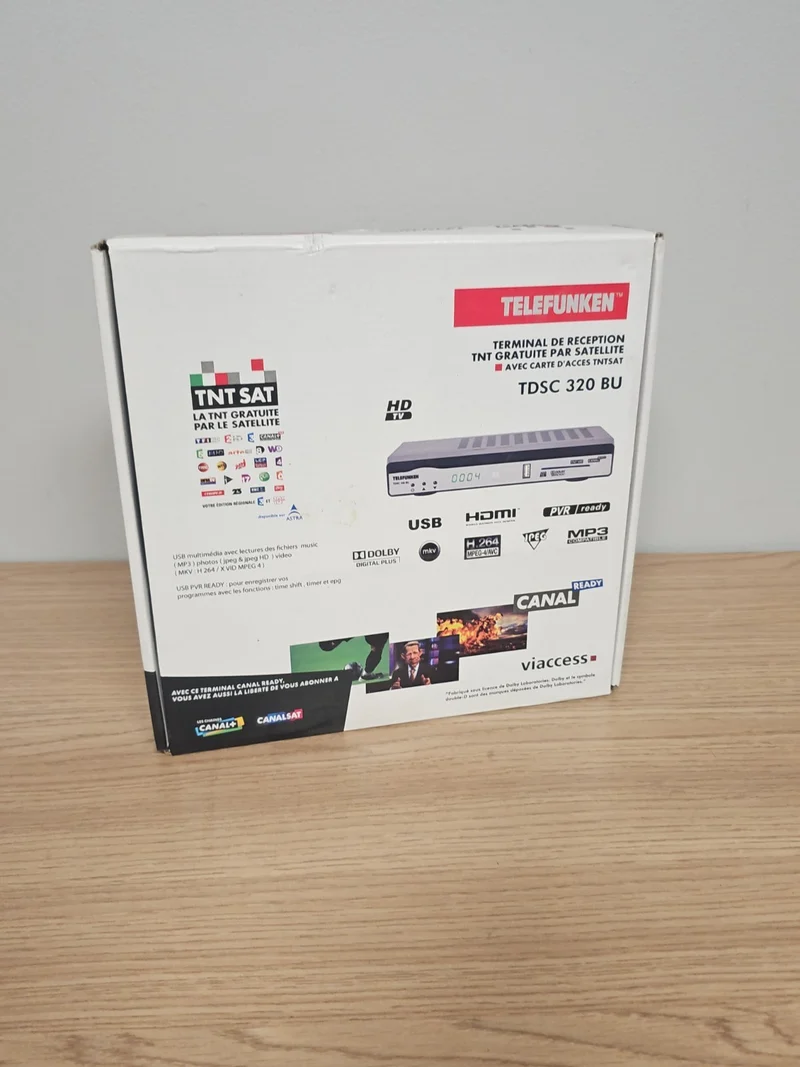 Telefunken TDSC 320 BU TNT SAT non testée sans télécommande
