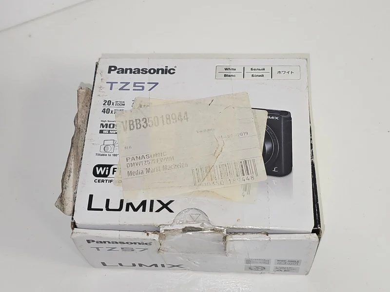 Boîte vide d'origine Panasonic pour appareil photo Lumix TZ57, emballage officie