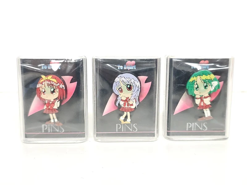 Lot 3 pin's manga To Heart, badges animés japonais, accessoires décoratifs