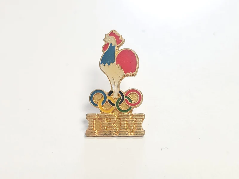 Pin's ancien IBM Jeux Olympiques vintage, badge rétro collection informatique ra