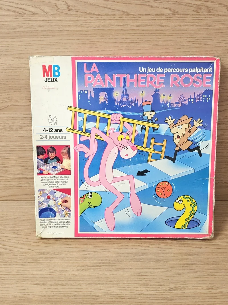 Jeu de société vintage La Panthère Rose MB 1984 ancien rare collection rétro