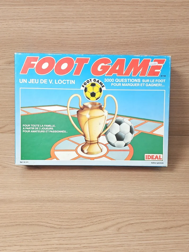 Jeu de société Foot Game Ideal édition 1989 football famille en l'état