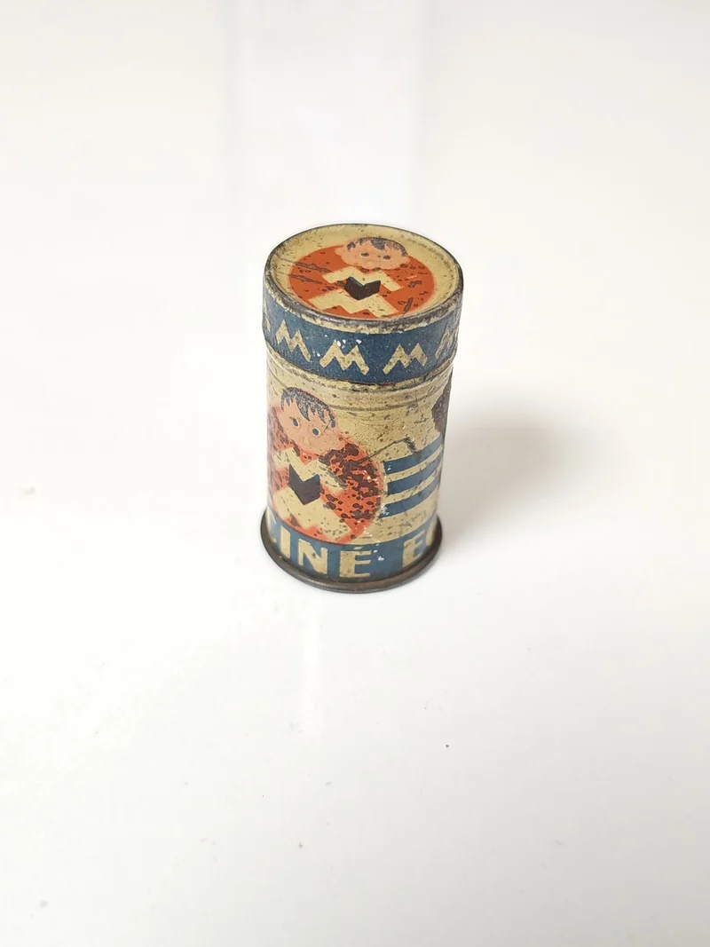 Ancienne boîte tôle publicitaire signée De Andreis Cinéma Edga Art Déco vintage