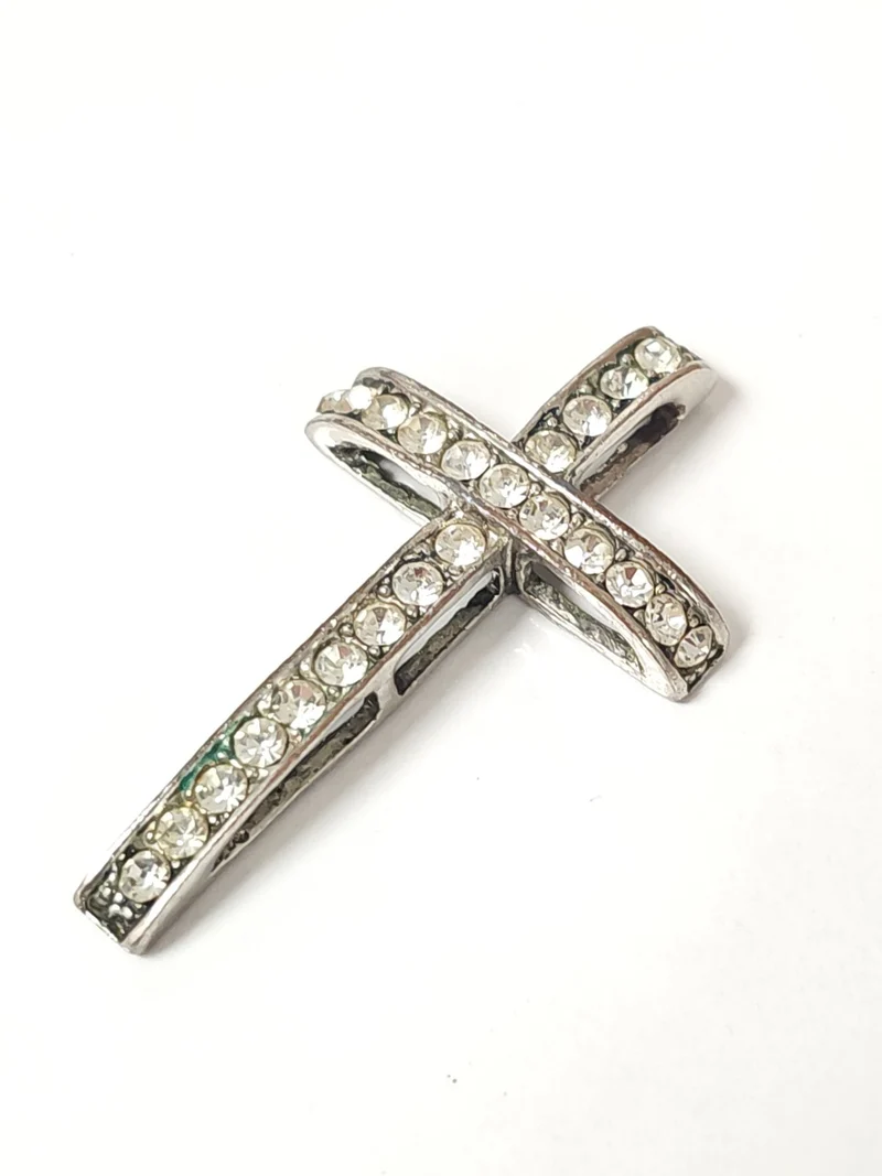 Vintage pendentif croix ancienne catholique rétro pour collection religieuse