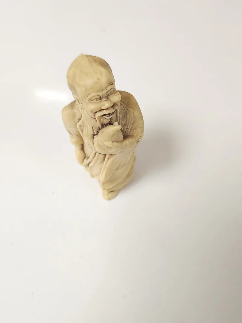 Figurine publicitaire Bouddha plastique biscuit rétro vintage décoration collect