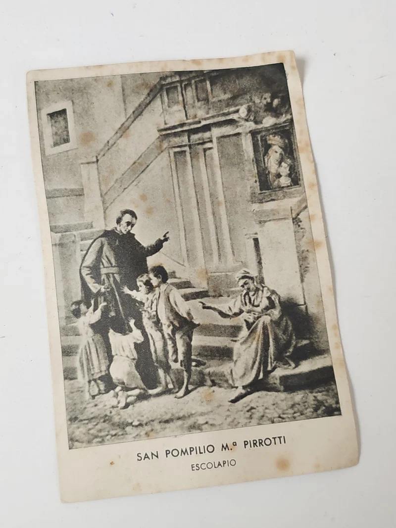 Carte ancienne San Pompilio vintage, objet rétro de collection papeterie rare