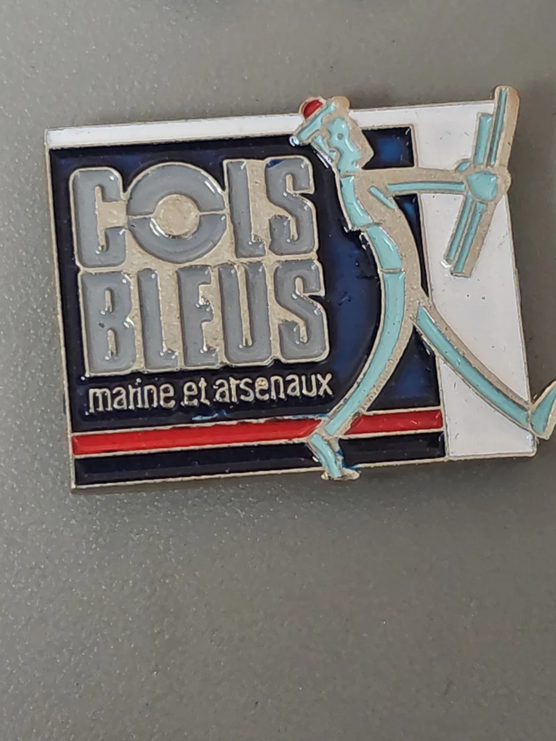 Pin's ancien rétro cols bleus vintage, badge collection marine ouvriers France