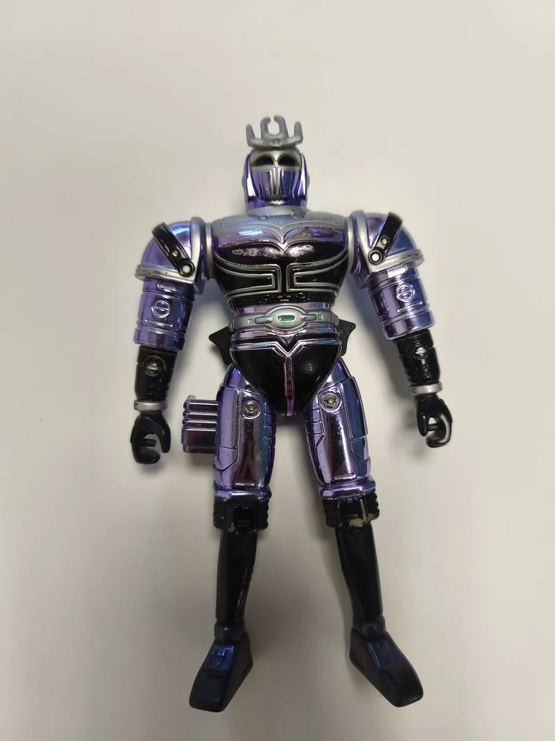 Figurine Bandai Beetleborgs Metallix Beetle Blast'n Morphin violet platine d'occ