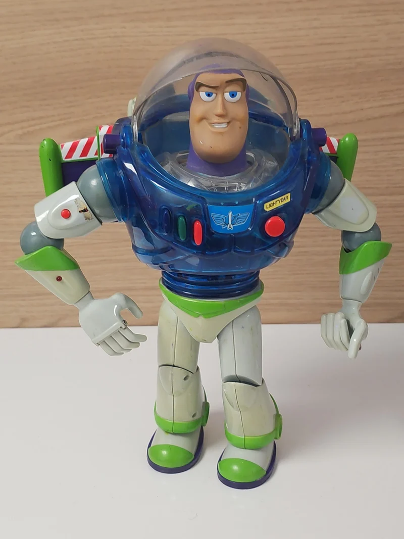 Figurine parlante Disney Pixar Buzz Lightyear bleu rare rétro collection Toy Sto