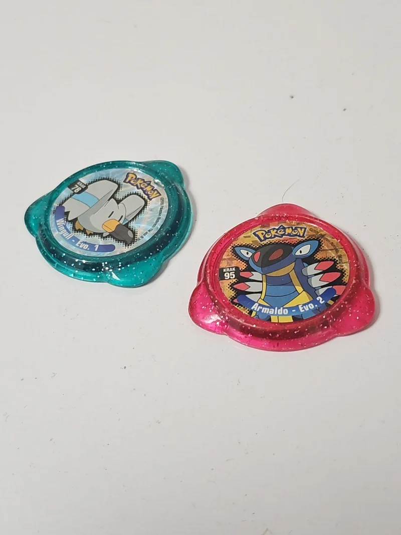 Lot 2 jetons Pokémon originaux pog's jeu enfant divertissement occasion