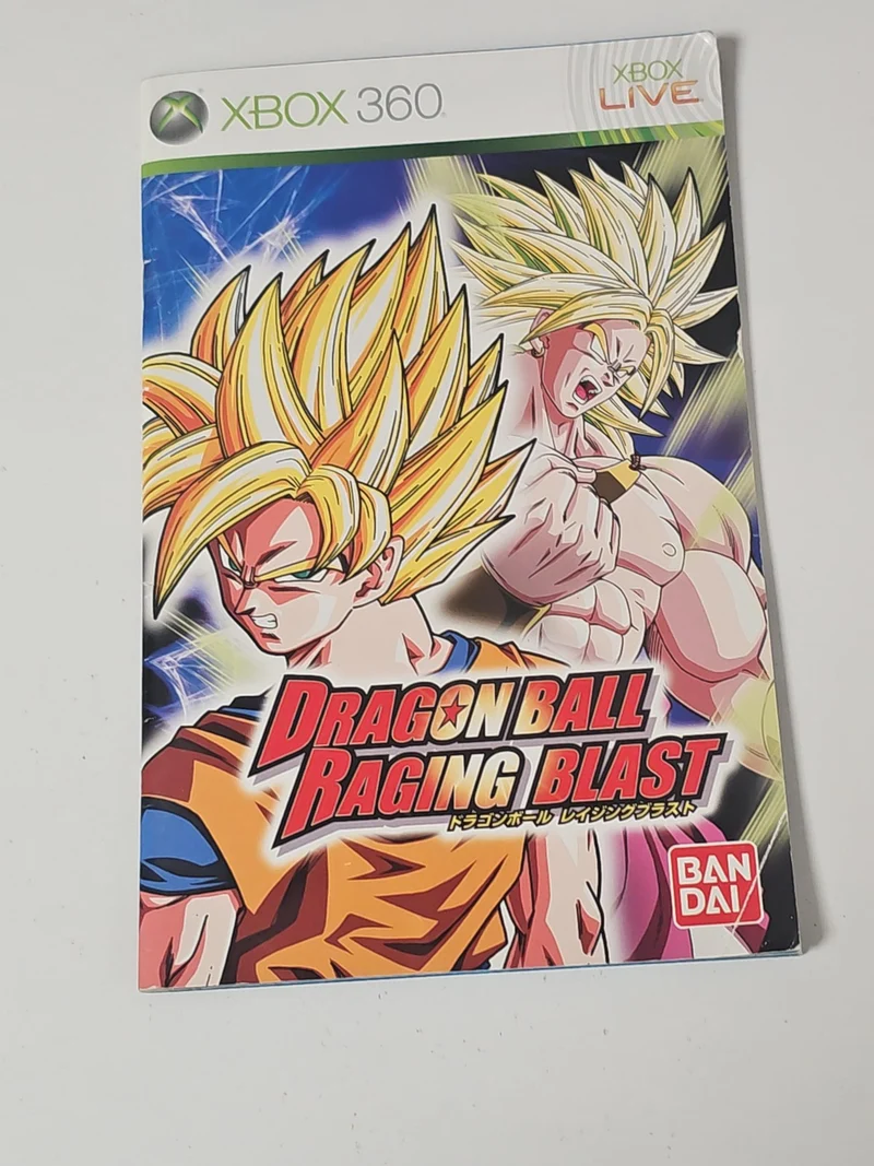 Notice originale pour Dragon Ball Z Raging Blast jeu Xbox, manuel seul, bon état
